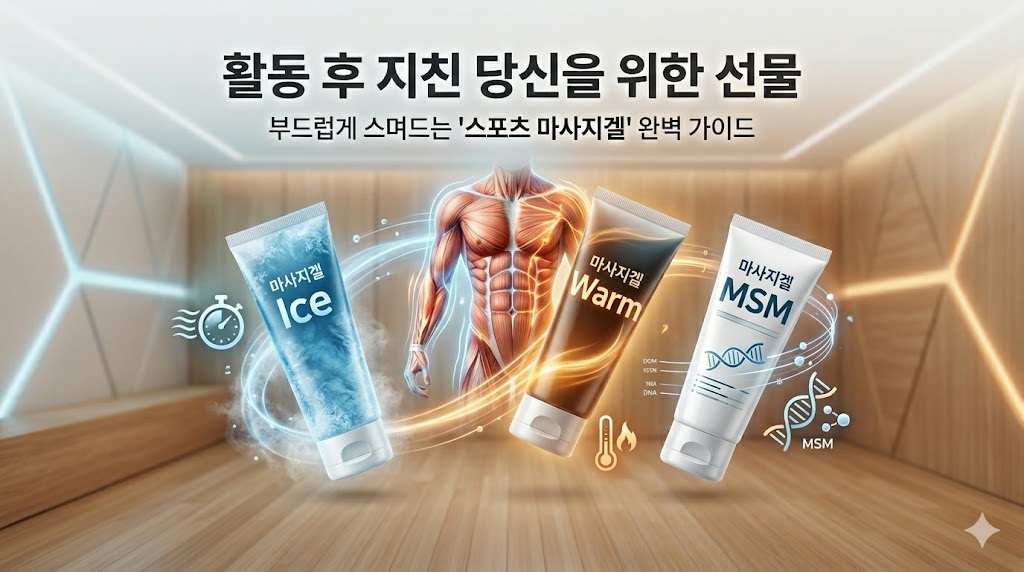 2026년 야외활동 후 바르는 파스 대용으로 추천하는 에너부스터 및 헐커스 MSM 등 스포츠 마사지겔 리커버리 크림 5종 비교