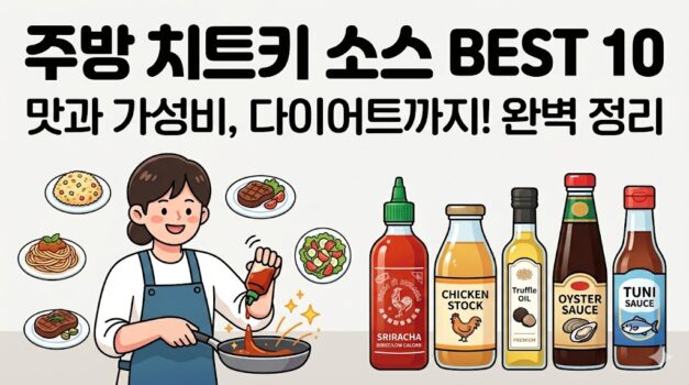 2026년 주방 치트키 요리 소스 추천 TOP 10 저당 굴소스 스리라차 트러플 오일 비교 가이드 썸네일