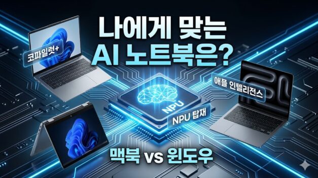 인터넷 없이 구동되는 온디바이스 AI NPU 칩셋 탑재 2026년형 AI PC 노트북 추천 가이드 및 윈도우 코파일럿 플러스 삼성 갤럭시북5 프로, 애플 인텔리전스 맥북 프로 M5, 초경량 LG 그램 프로 16 스펙 TOPS 비교 분석 스니펫
