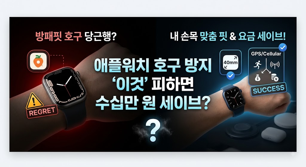 애플워치 사이즈 40mm 44mm 셀룰러 GPS 요금제 호구 방지 가이드
