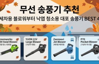 2026년 낙엽 청소용 대형 송풍기 및 세차용 무선 제트 블로워 성능 비교 대표 이미지