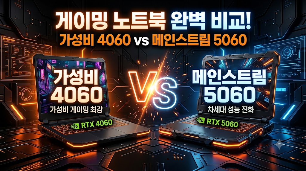 프레임 방어 및 발열 스로틀링 제어를 위한 가성비 HP 빅터스 15 RTX 4060과 메인스트림 레노버 LOQ 15 RTX 5060 게이밍 노트북 4대장 추천 순위 및 TGP 팩트 비교 스니펫
