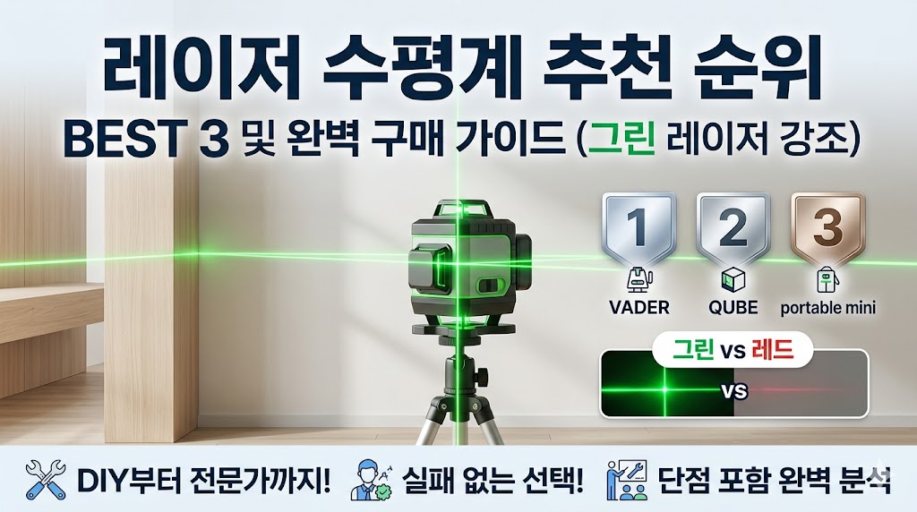 2026년 그린 레이저 수평계 브랜드별 추천 순위 및 성능 비교 가이드 대표 이미지