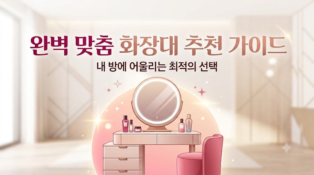 추가 배송비 없는 쿠팡 로켓설치 2026년 화장대 추천 공간별 비교. 원룸용 초소형 미니 수납 화장대부터 샵 메이크업 환경을 만들어주는 파로마 LED 조명 거울 화장대 풀세트 스펙 대조 팩트 스니펫