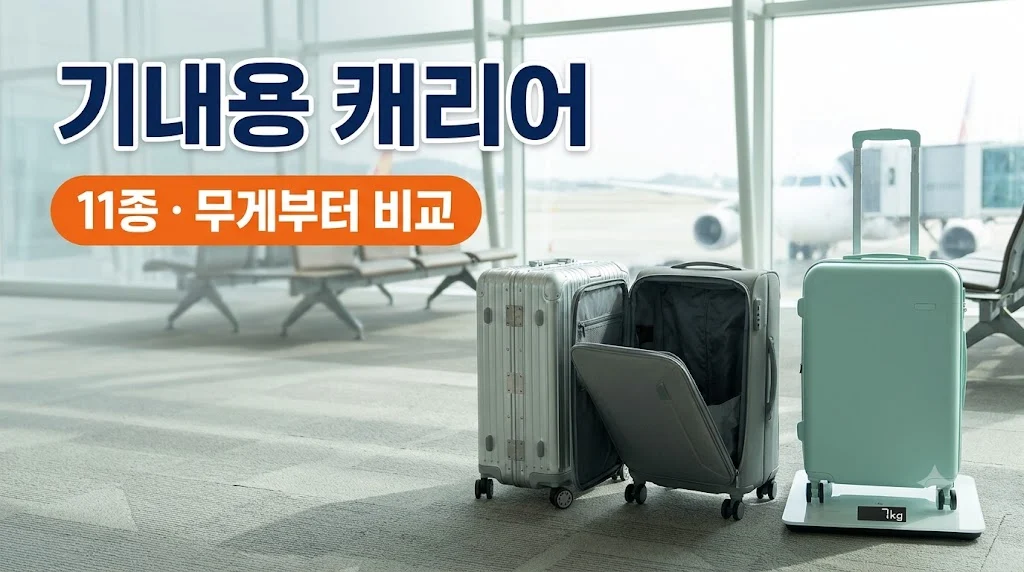 기내용 20인치 캐리어 무게와 개폐 방식 비교