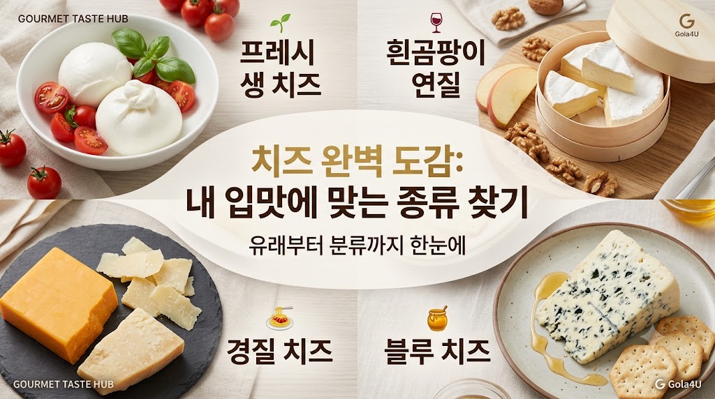 치즈 종류 완벽 정리 유래와 수분별 4대 분류법 가이드 썸네일