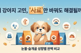 강아지 눈물 자국과 알러지를 잡는 가수분해 사료부터 슬개골 탈구 예방 관절 사료까지 목적별 강아지 사료 추천 라인업 완벽 비교 가이드