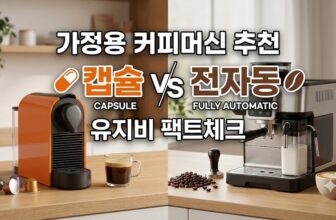 가정용 캡슐 커피머신 및 전자동 커피머신 장기 유지비 비교 팩트체크 가이드