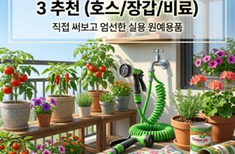 5월 주말농장 베란다 텃밭 가꾸기 필수템 매직호스 원예장갑 알비료 추천 사용 후기