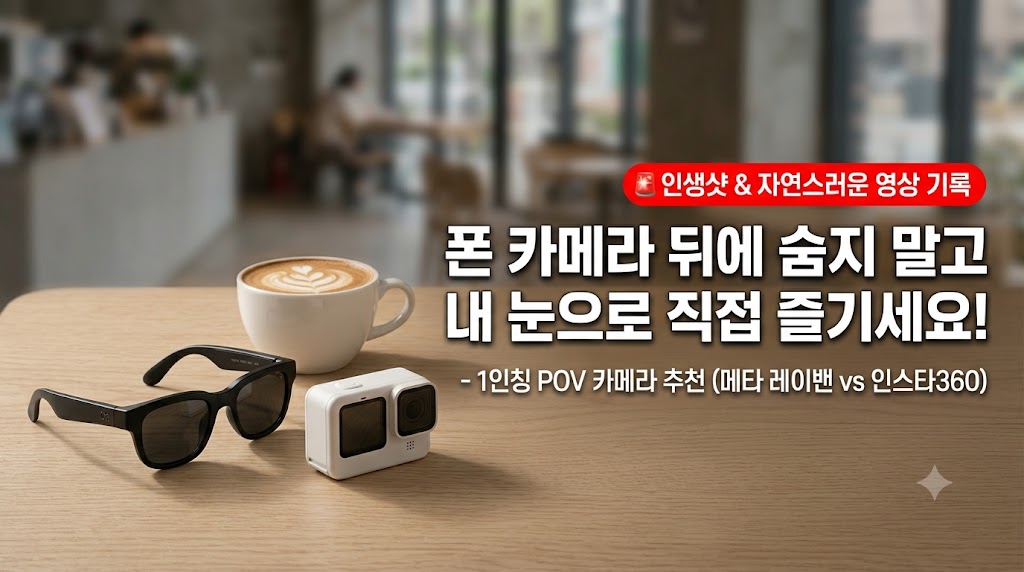 아이 자연스러운 촬영 육아캠 1인칭 브이로그 POV 카메라 메타 레이밴 스마트글래스 인스타360 GO 3 추천 썸네일