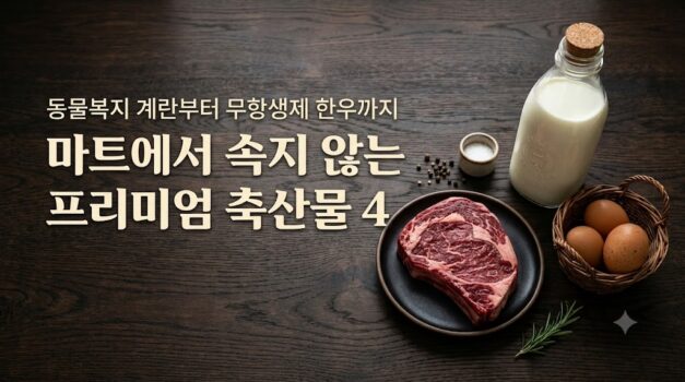 난각번호 1번 계란과 동물복지 삼겹살 등 프리미엄 무항생제 축산물 큐레이션