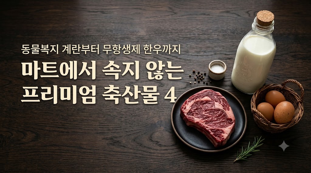 난각번호 1번 계란과 동물복지 삼겹살 등 프리미엄 무항생제 축산물 큐레이션