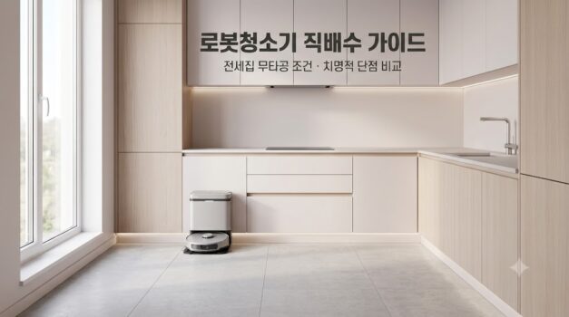전세집 무타공 시공 및 단점을 비교한 로봇청소기 직배수 설치 가이드