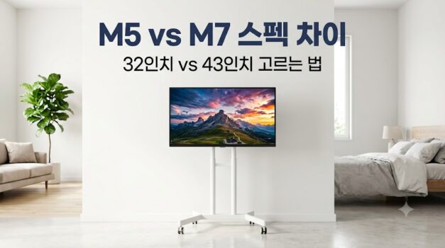 스탠바이미 대체 조립용 삼성 스마트 모니터 M5 및 M7 스펙 해상도 비교표