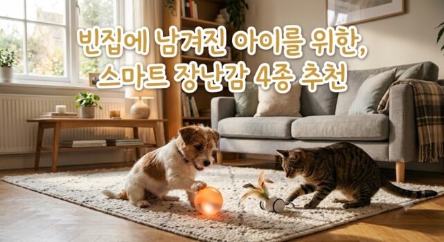강아지 고양이 분리불안 완화 도움 상황별 스마트 자동 간식 장난감 BEST 4 추천 썸네일