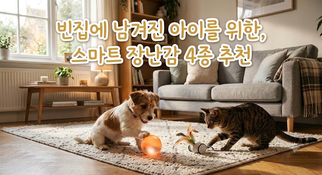 강아지 고양이 분리불안 완화 도움 상황별 스마트 자동 간식 장난감 BEST 4 추천 썸네일