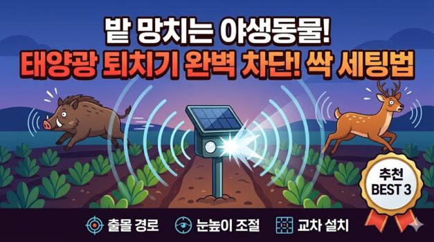 고라니 멧돼지 농장 침입 방어용 태양광 동물퇴치기 추천 썸네일