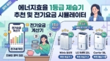 에너지효율 1등급 제습기 추천 및 전기요금 시뮬레이터 (2026 최신)