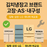 김치냉장고 브랜드별 고장·AS·내구성 비교표｜딤채·삼성·LG·위니아 정리