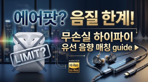 스마트폰 고음질 무손실 음원 감상을 위한 입문용 C타입 꼬다리 USB DAC 및 거치형 헤드폰 앰프 세팅 가이드