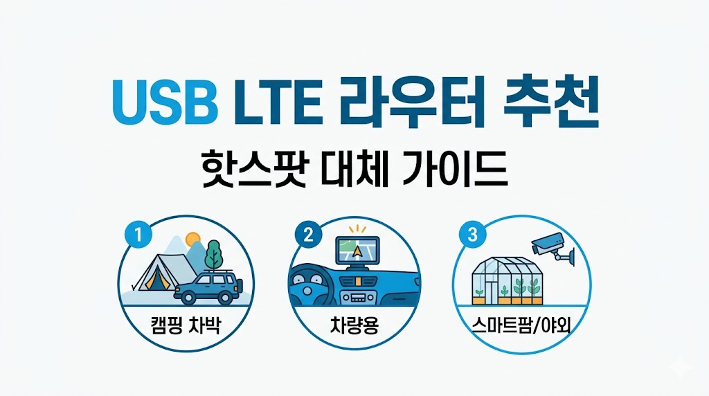 캠핑 차박 및 차량용 안드로이드 올인원을 위한 USB LTE 라우터 추천 비교 가이드